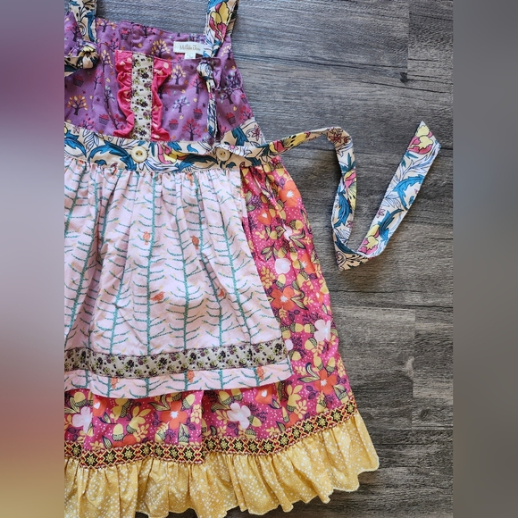 NWOT Matilda Jane Kira Knot Mixed Print Apron Dress - Picture 2 of 4